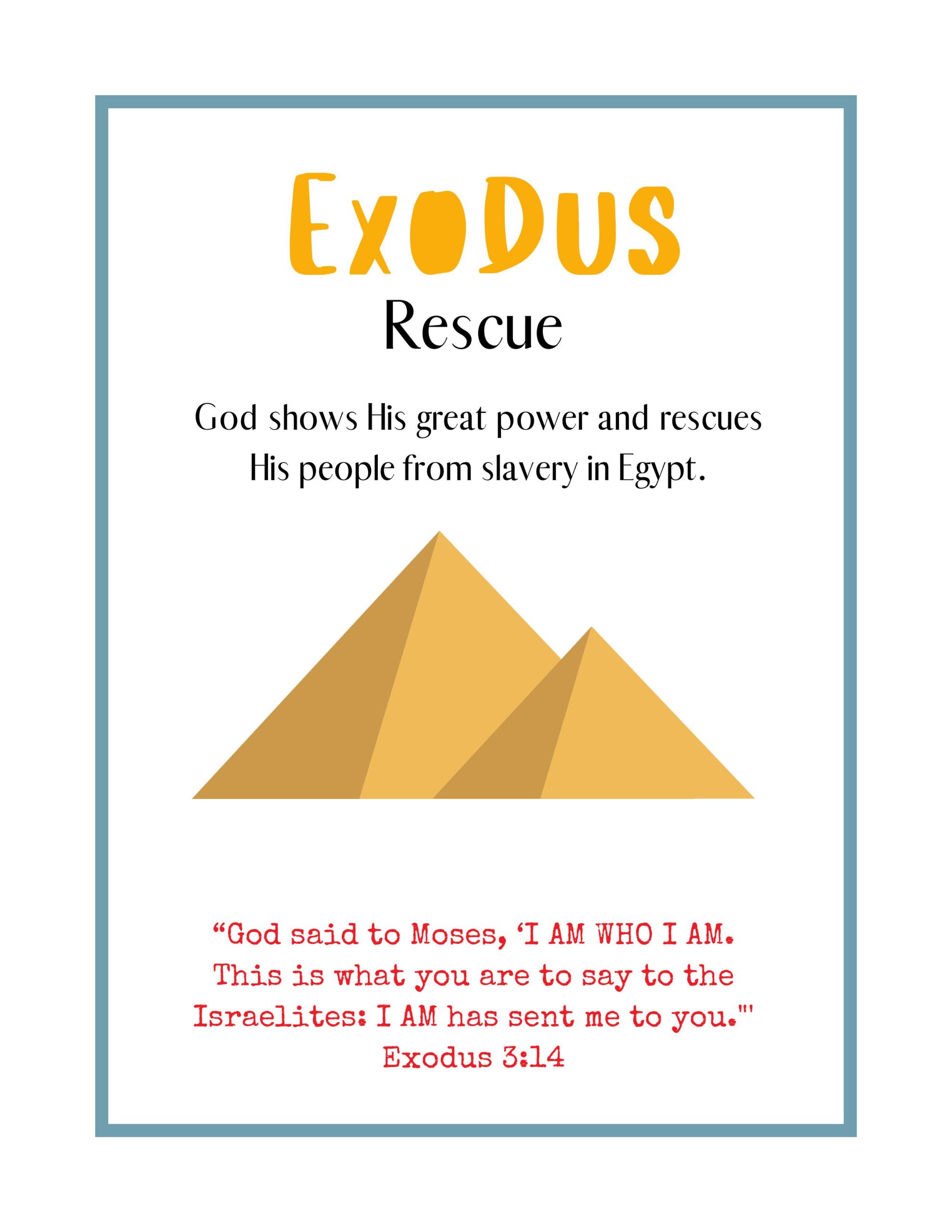 Exodus Lesson From The Bible Curriculum Kids Bible Lessons